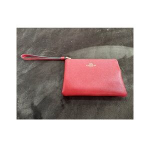 Coach Scarlet Red Wristlet NWOT
